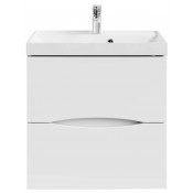 Тумба с раковиной Vod-ok Лайт 60 белый глянец
