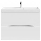 Тумба под раковину Vod-ok Лайт 80 белый глянец