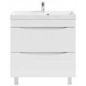 Тумба с раковиной Vod-ok Лайт 80 белый глянец