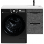 Тумба с раковиной Vod-ok Смайл 100 R подвесная серый камень