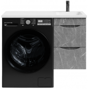 Тумба с раковиной Vod-ok Смайл 100 R подвесная мрамор серый