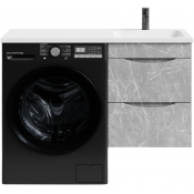 Тумба под раковину Vod-ok Смайл 110 подвесная мрамор белый