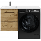 Тумба с раковиной Vod-ok Смайл 110 L подвесная, дуб тортуга 2357-43