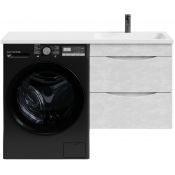 Тумба под раковину Vod-ok Смайл 120 подвесная, белый камень 57805