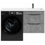 Тумба под раковину Vod-ok Смайл 120 подвесная, мрамор серый софт тач 4044-1