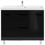 Тумба под раковину Vod-ok Лайт 100 черный глянец