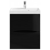 Тумба под раковину Vod-ok Лайт 50 черный глянец