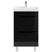 Тумба под раковину Vod-ok Лайт 50 черный глянец