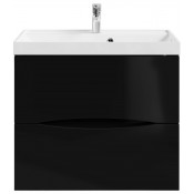 Тумба под раковину Vod-ok Лайт 70 черный глянец