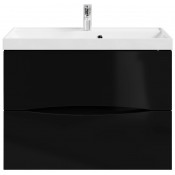 Тумба под раковину Vod-ok Лайт 80 черный глянец