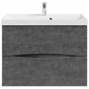 Тумба с раковиной Vod-ok Лайт 80 серый камень