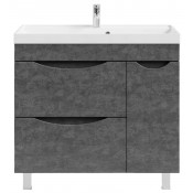 Тумба с раковиной Vod-ok Лайт 90 R серый камень