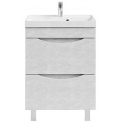 Тумба с раковиной Vod-ok Лайт 60 белый камень