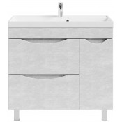 Тумба под раковину Vod-ok Лайт 90 R белый камень