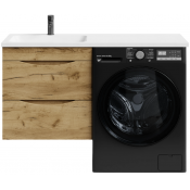 Тумба с раковиной Vod-ok Смайл 120 L подвесная, дуб тортуга 2357-43