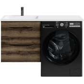 Тумба с раковиной Vod-ok Смайл 120 L подвесная дуб крымский коричневый