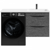 Тумба с раковиной Vod-ok Смайл 120 R подвесная, серый камень 57806