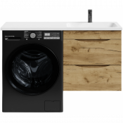 Тумба с раковиной Vod-ok Смайл 120 R подвесная, дуб тортуга 2357-43