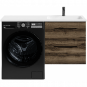 Тумба с раковиной Vod-ok Смайл 120 R подвесная, дуб крымский коричневый 131005-9005