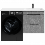 Тумба с раковиной Vod-ok Смайл 120 R подвесная мрамор серый