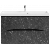 Тумба с раковиной Vod-ok Лайт 100 мрамор графит