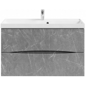 Тумба с раковиной Vod-ok Лайт 100 мрамор серый софт тач 4044-1