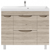 Тумба с раковиной Vod-ok Лайт 100 дубослив ореховый светлый 3445