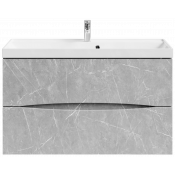 Тумба с раковиной Vod-ok Лайт 100 мрамор белый