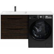 Тумба с раковиной Vod-ok Смайл 130 L подвесная, палисандр 43101