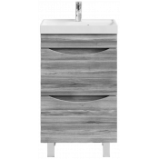 Тумба под раковину Vod-ok Лайт 50 лиственница структурная контрастно-серая 64202
