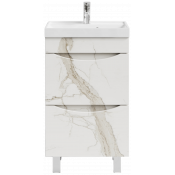 Тумба под раковину Vod-ok Лайт 50 мрамор белый натур милк