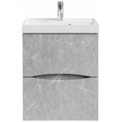 Тумба с раковиной Vod-ok Лайт 50 мрамор белый