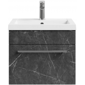 Тумба с раковиной Vod-ok Элис 50 мрамор графит