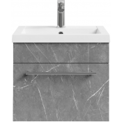 Тумба с раковиной Vod-ok Элис 50 мрамор серый