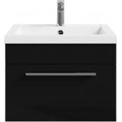 Тумба под раковину Vod-ok Элис 58 черный глянец
