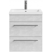 Тумба с раковиной Vod-ok Элис 50/2 ящика белый камень