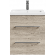 Тумба с раковиной Vod-ok Элис 50/2 ящика ореховый дубослив светлый