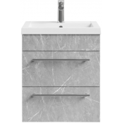 Тумба под раковину Vod-ok Элис 50/2 ящика, мрамор белый софт тач 4044-2