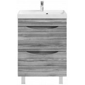 Тумба под раковину Vod-ok Лайт 60 лиственница структурная контрастно-серая