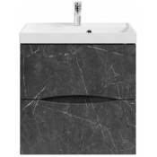 Тумба с раковиной Vod-ok Лайт 60 мрамор графит