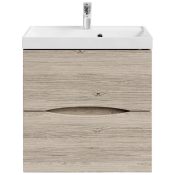 Тумба с раковиной Vod-ok Лайт 60 ореховый дубослив светлый