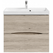 Тумба с раковиной Vod-ok Лайт 70 дубослив ореховый светлый 3445