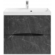Тумба с раковиной Vod-ok Лайт 70 мрамор графит софт тач 4044-3