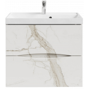 Тумба под раковину Vod-ok Лайт 70 подвесная мрамор белый натур милк