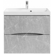 Тумба с раковиной Vod-ok Лайт 70 мрамор белый