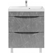 Тумба с раковиной Vod-ok Лайт 70 мрамор серый софт тач 4044-1