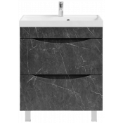 Тумба с раковиной Vod-ok Лайт 70 мрамор графит софт тач 4044-3