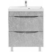 Тумба под раковину Vod-ok Лайт 70 мрамор белый софт тач 4044-2