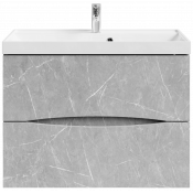 Тумба под раковину Vod-ok Лайт 80 подвесная мрамор белый