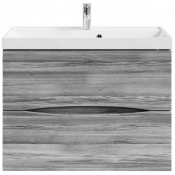 Тумба под раковину Vod-ok Лайт 80 лиственница структурная контрастно-серая